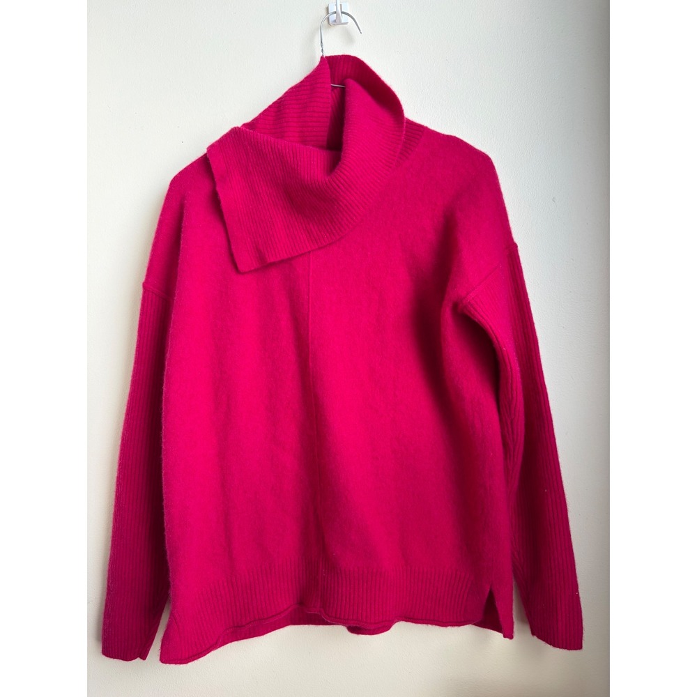 Sundance Magenta Pink 100% Cashmere‎ Cowl Neck Sweater Womens Small